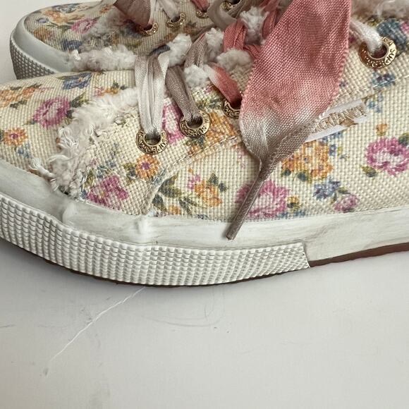 LoveShackFancy x Superga Sneaker In Morning Surf Floral Print Size 39.5 - Picture 8 of 14